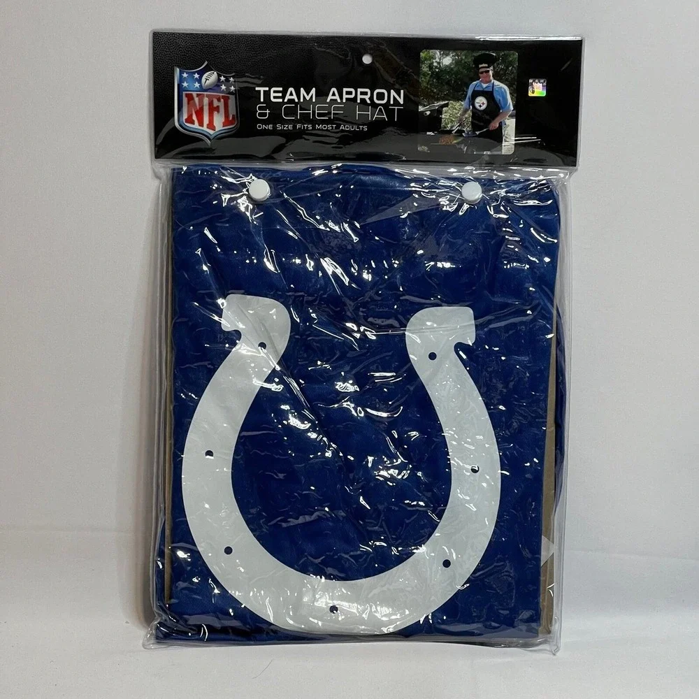 NFL Indianapolis Colts BBQ Grilling Cookout Summer Chef Apron Hat‎ Set
